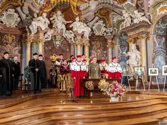 His Magnificence the Rectors of KRUWiO in the Leopoldina Hall