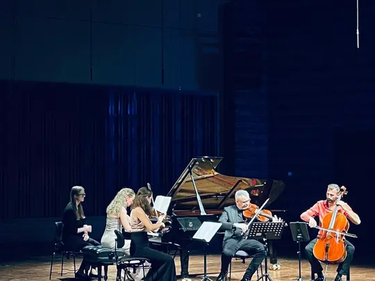 Magdalena Blum, Madalena Ziarkowska-Kołacka, Michał Micker i Krzysztof Karpeta w Sali Koncertowej AMKL