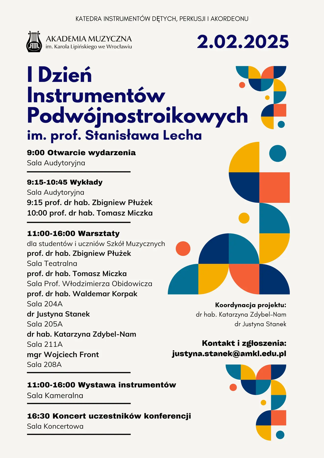 I Dzień Instrumentów Podwójnostroikowych im. prof. Stanisława Lecha