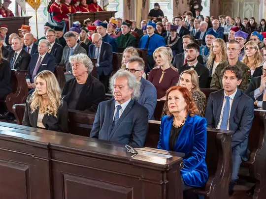 Winners of the Wrocław Scientific Award: Prof. Marek Pijarowski, PhD, DSc, and Prof. Stanisław Bereś, PhD, and the guests