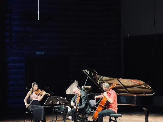 Magdalena Blum, Madalena Ziarkowska-Kołacka, Michał Micker and Krzysztof Karpeta in the AMKL Concert Hall