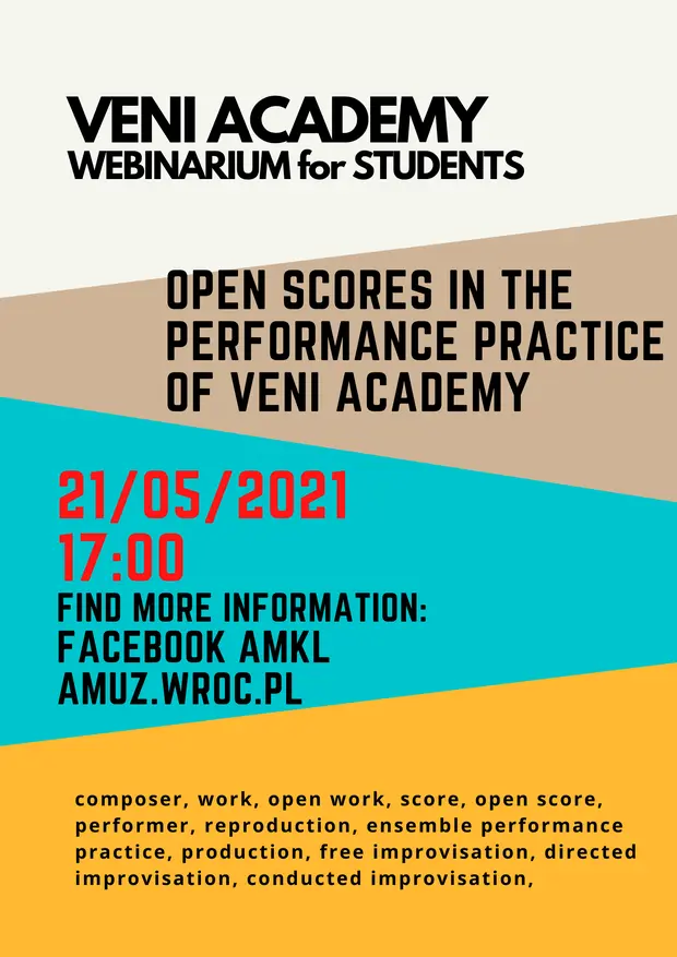 Open scores in the performance practice of VENI ACADEMY
