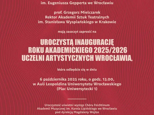 plakat informujacy o inauguracji