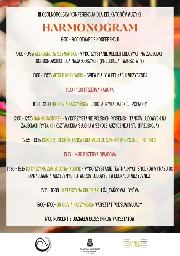 III Og&oacute;lnopolska Konferencja dla edukator&oacute;w muzyki NA FOLKOWO!