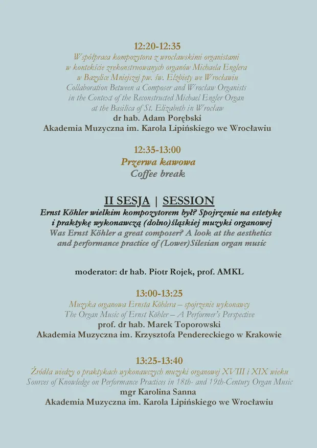 Międzynarodowa Konferencja Organowa i Organologiczna im. Ernsta K&ouml;hlera