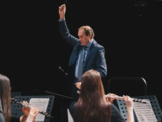 PhD. Piotr Bugaj - conductor of the Academic Wind Orchestra