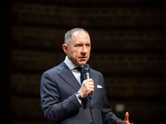 Prof. dr hab. Krystian Kiełb, Kandydat na Rektora Akademii Muzycznej im. Karola Lipińskiego we Wrocławiu na kadencję 2024-2028 podczas przem&oacute;wienia wyborczego