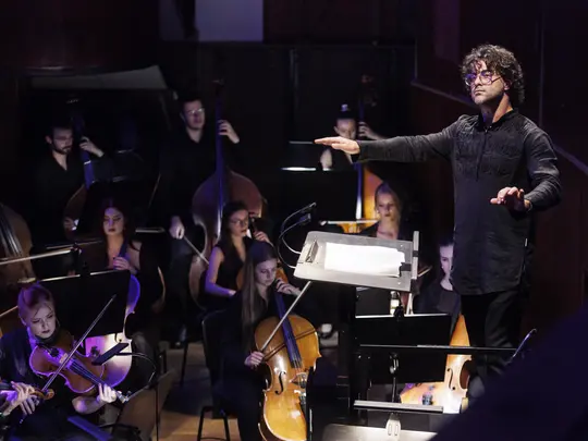 Dr. hab. Bassem Akiki with the Academic Symphony Orchestra