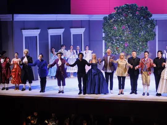 Damian Szczepański (Hrabia), Alicja Turowska (Hrabina), Magdalena J&oacute;zef&oacute;w (Zuzanna), Radosław Palczak (Figaro), Paweł Szlachta (Cherubin), Monika Brzezińska (Barbarina), Katarzyna Mandla (Marcelina), Michał Zborowski (Ogrodnik), Dominik Kozłowski (Basilio)