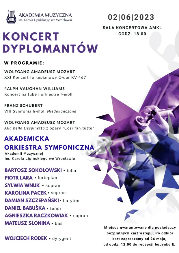 Koncert Dyplomant&oacute;w z Akademicką Orkiestrą Symfoniczną