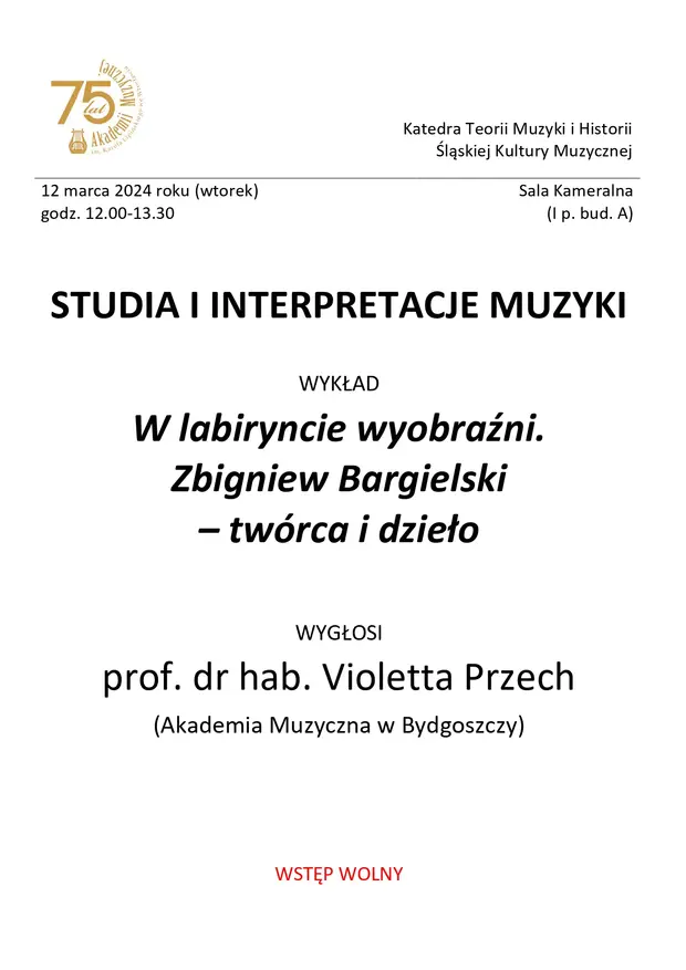 Wykład prof. dr hab. Violetty Przech