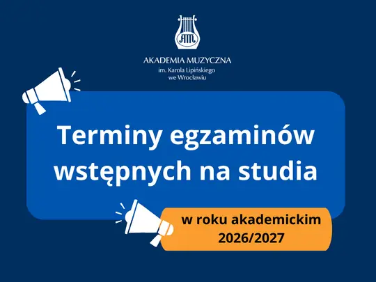 Terminy egzaminów wstępnych w roku akademickim 2026/2027
