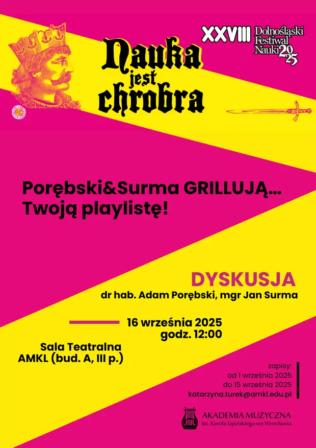 Lower Silesian Science Festival: Porębski & Surma GRILL… Your Playlist!
