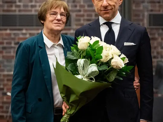 Prof. Grażyna Pstrokońska Nawratil oraz prof. dr hab. Krystian Kiełb