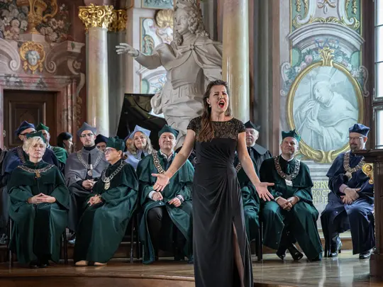 Występ  artyst&oacute;w AMKL: dr hab. Aleksandry Kubas-Kruk i  dr Moniki Kruk