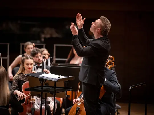 Akademicka Orkiestra Symfoniczna,  dyrygent Wojciech Rodek