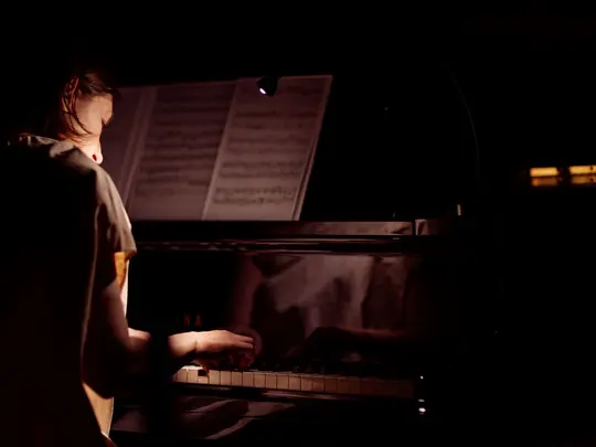 Music and movement performance entitled "Nourish Yourself with Drops of Frankincense and Cardamom Juice"