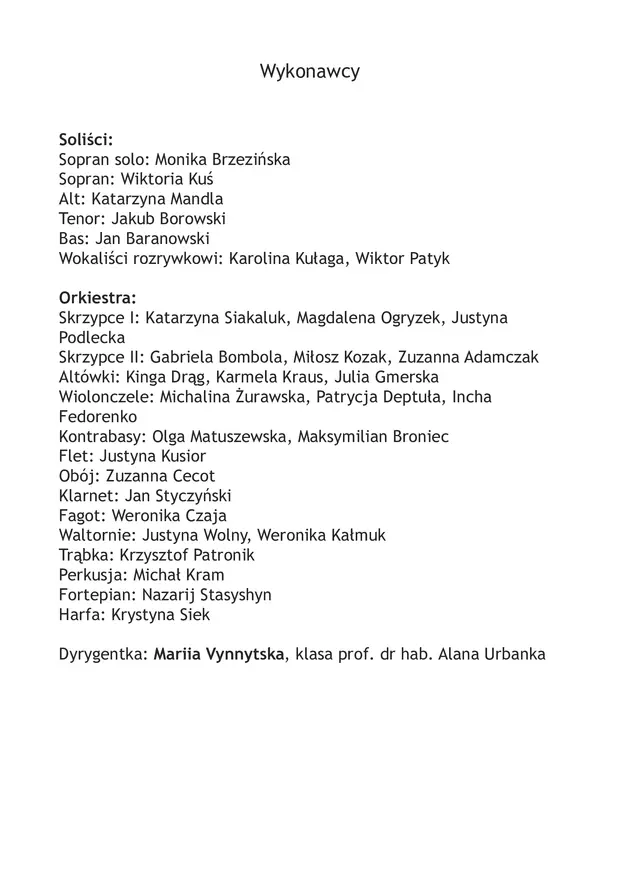 Koncert Muzyki Inspirowanej Poezją De manu mulieris