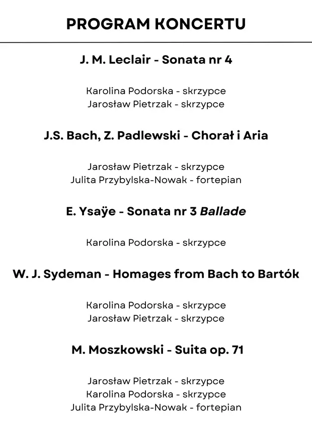 Koncert kameralny - ODWOŁANY