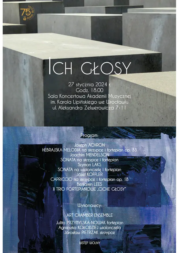 Koncert &bdquo;Ich głosy&rdquo; dla upamiętnienia Międzynarodowego Dnia Pamięci o Ofiarach Holocaustu