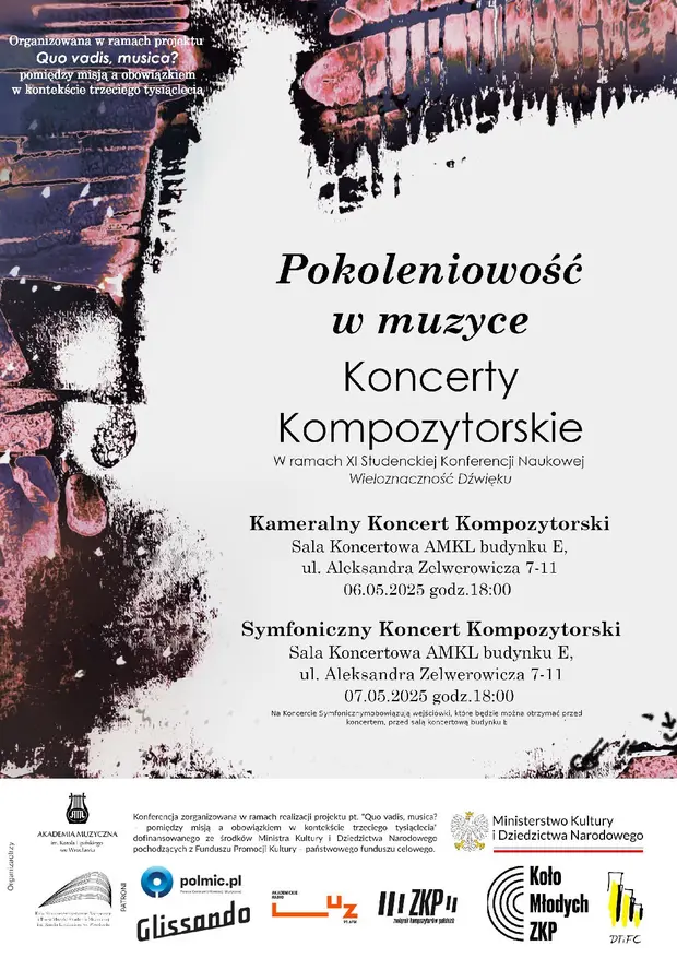 Koncert kompozytorski w ramach XI Studenckiej Konferencji Naukowej Wieloznaczność dźwięku