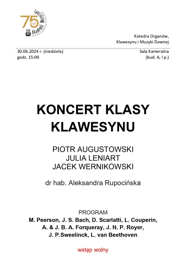 Koncert klasy klawesynu