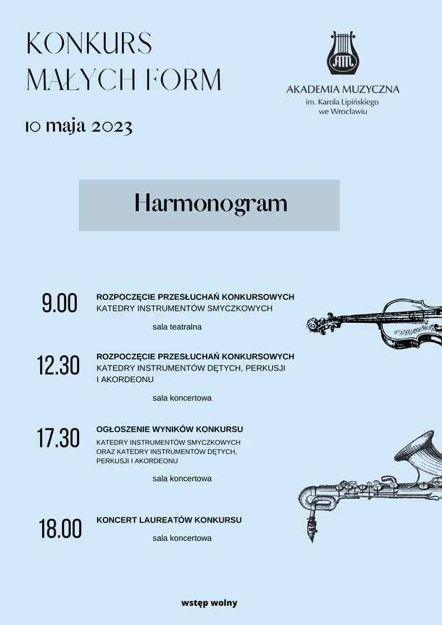 Konkurs Małych Form Katedry Instrument&oacute;w Smyczkowych