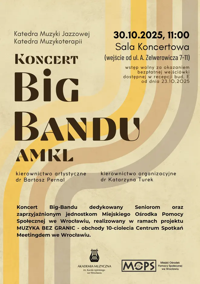 Plakat koncertu Big-Bandu AMKL