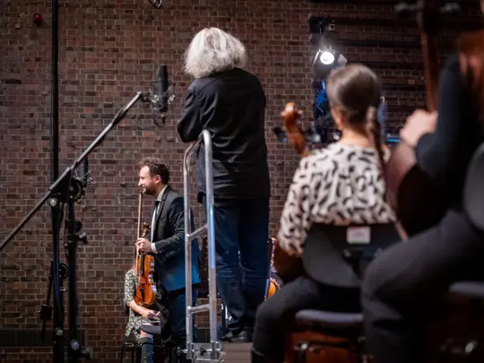 Radosław Pujanek, koncertmistrz Akademickiej Orkiestry Symfonicznej