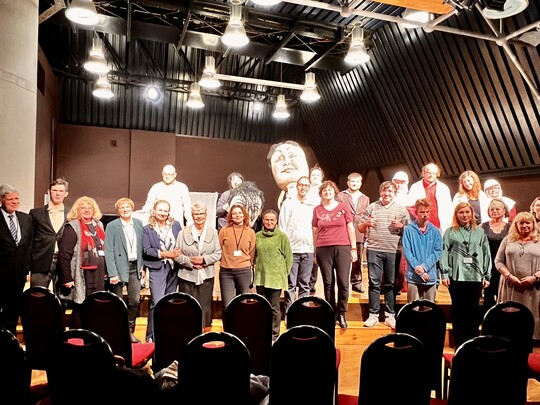 Conference participants with actors from the EUFORION Integration Theatre