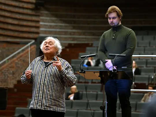 Maestro Jerzy Maksymiuk, uczestnik kursu