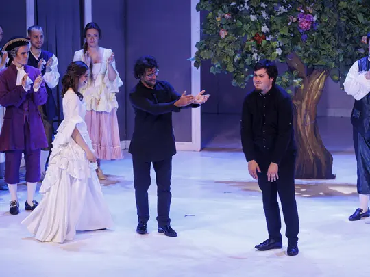 Kierownik muzyczny dr hab. Bassem Akiki oraz mgr Michał Michalski