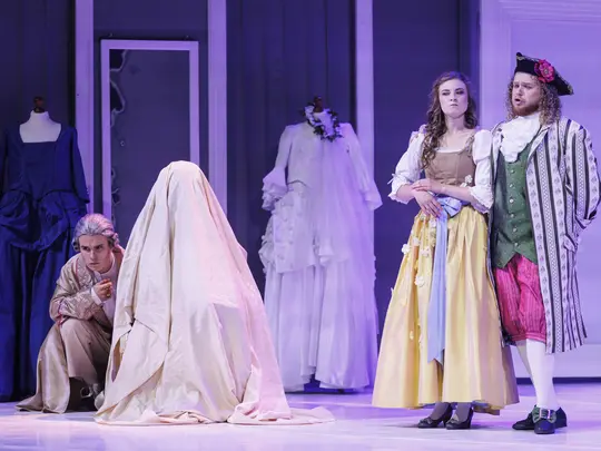 Damian Szczepański (Hrabia), Wiktoria Nowacka (Zuzanna) and Daniel Babuśka (Basilio)