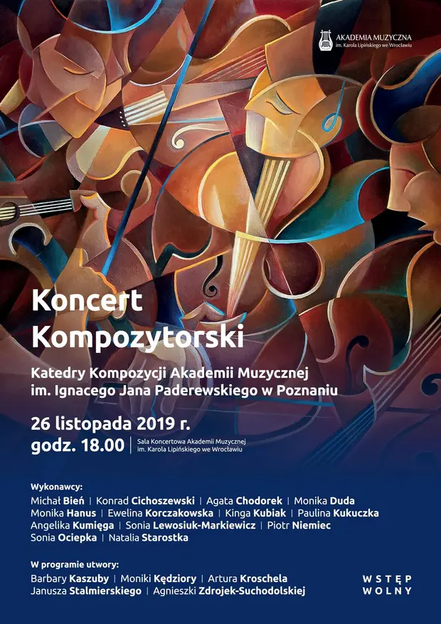 Koncert Kompozytorski Katedry Kompozycji Akademii Muzycznej im. Ignacego Jana Paderewskiego w Poznaniu