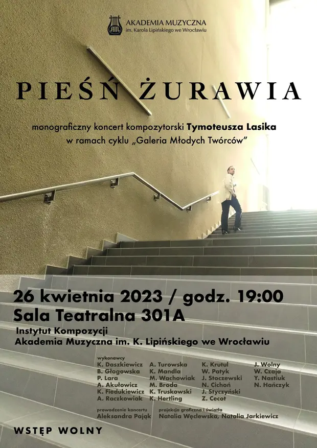 Pieśń żurawia monograficzny koncert kompozytorski Tymoteusza Lasika