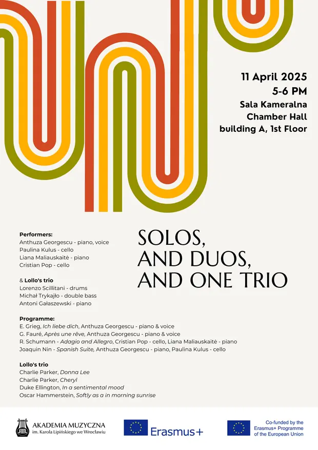 Solos, and duos, and one trio