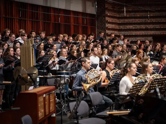 Academic Symphony Orchestra and the combined AMKL Choirs