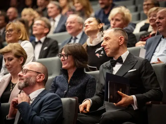 Pani Agnieszka Hejduk-Domańska, Zastępca Dyrektora Departamentu Szkolnictwa Artystycznego i Edukacji Kulturalnej Ministerstwa Kultury i Dziedzictwa Narodowego oraz JM Rektor AMKL prof. dr hab. Krystian Kiełb