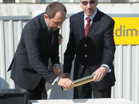 Wmurowania kamienia węgielnego pod budowę obiektu koncertowo-dydaktycznego Akademii Muzycznej im. Karola Lipińskiego we Wrocławiu 26.09.2011