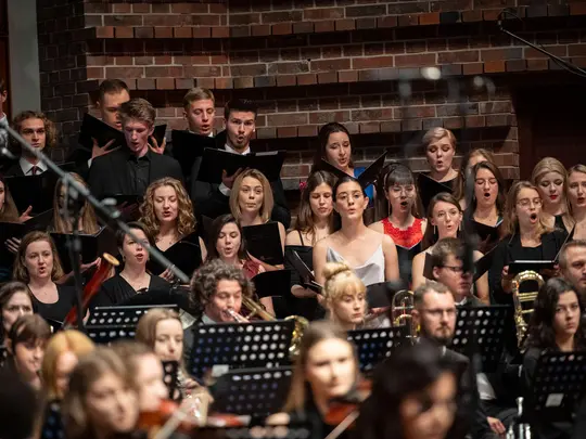 Academic Symphony Orchestra and the combined AMKL Choirs