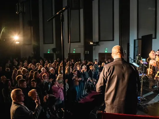 Guests gathered at Kuba Stankiewicz's benefit