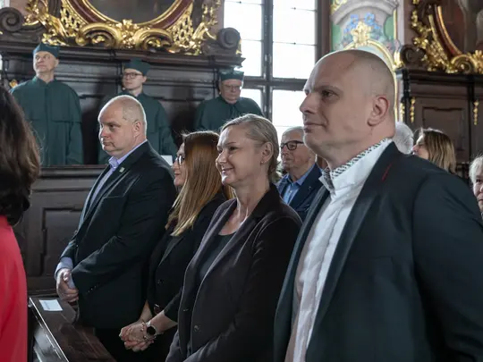 Guests gathered during the ceremony