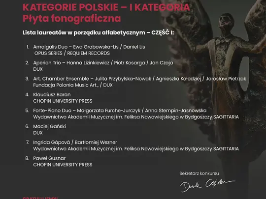 Laureaci III Międzynarodowego Konkursu &bdquo;Muzyczne Orły&rdquo;