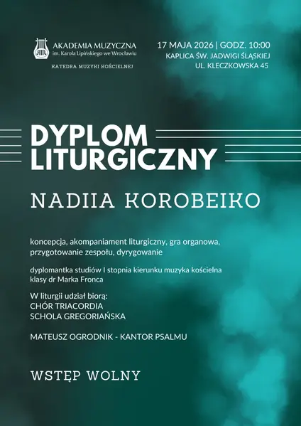Dyplom liturgiczny Nadii Korobeiko
