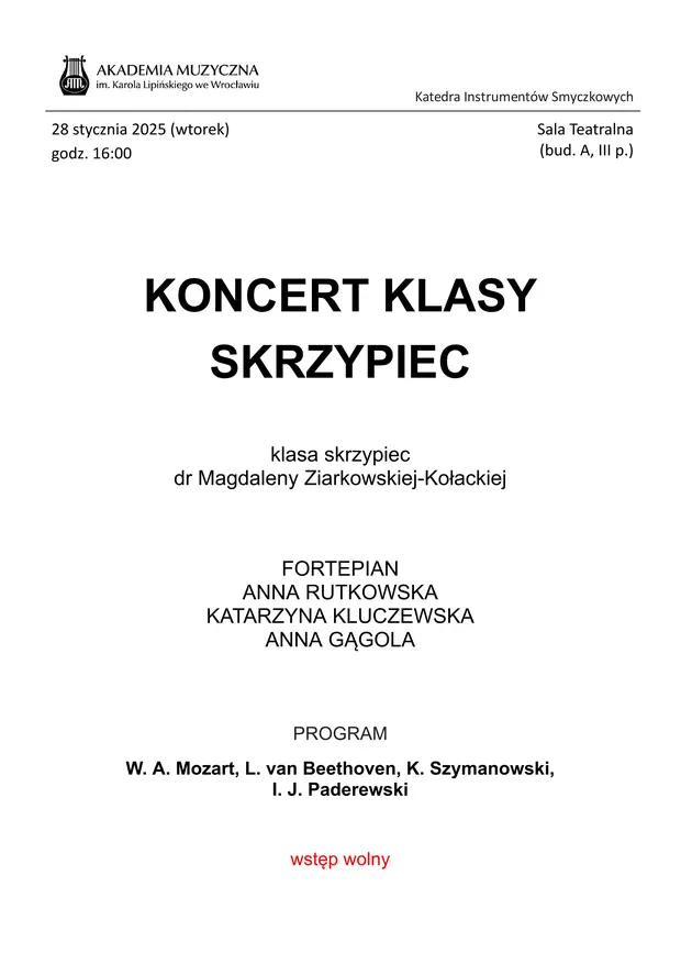 Koncert Klasy Skrzypiec