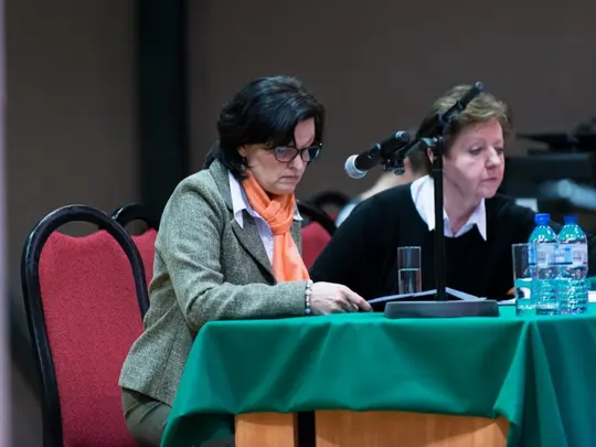 (od lewej) dr hab. Anna Gągola, prof. nadzw. AMKL; prof. dr hab. Helena Tomaszek-Plewa