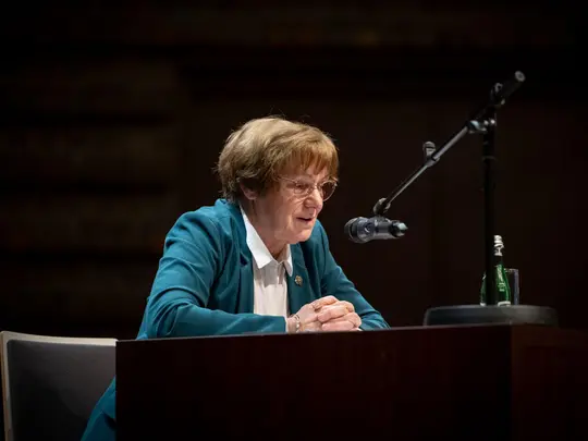 Prof. Grażyna Pstrokońska-Nawratil presents the profile of the Candidate for Rector of AMKL