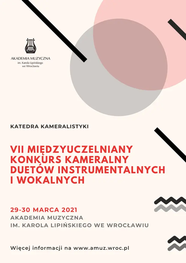 VII Międzyuczelniany Konkurs Kameralny Duet&oacute;w Instrumentalnych i Wokalnych