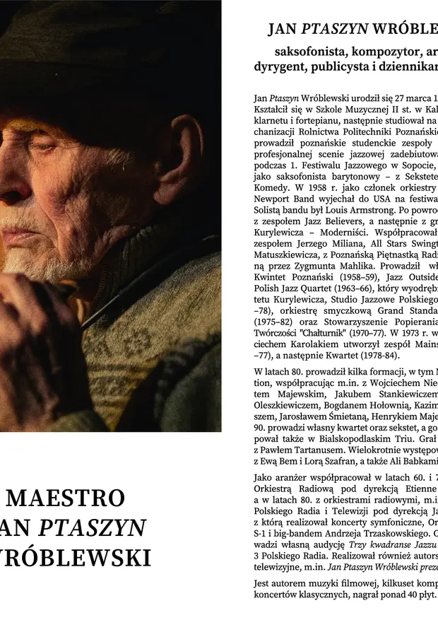 Uroczysta Promocja Doktor&oacute;w i Doktor&oacute;w Habilitowanych Sztuki Uczelni Artystycznych Wrocławia oraz nadanie tytułu doktora honoris causa Maestro Janowi Ptaszynowi Wr&oacute;blewskiemu