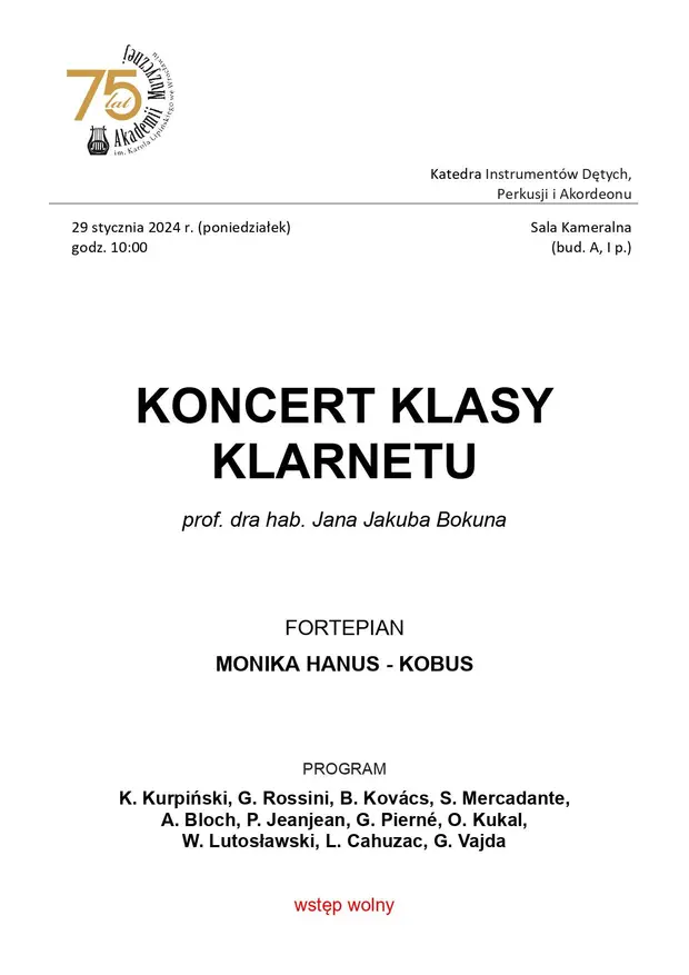 2024_01_29 Koncert klasy klarnetu prof. Bokuna afisz_page-0001.jpg
